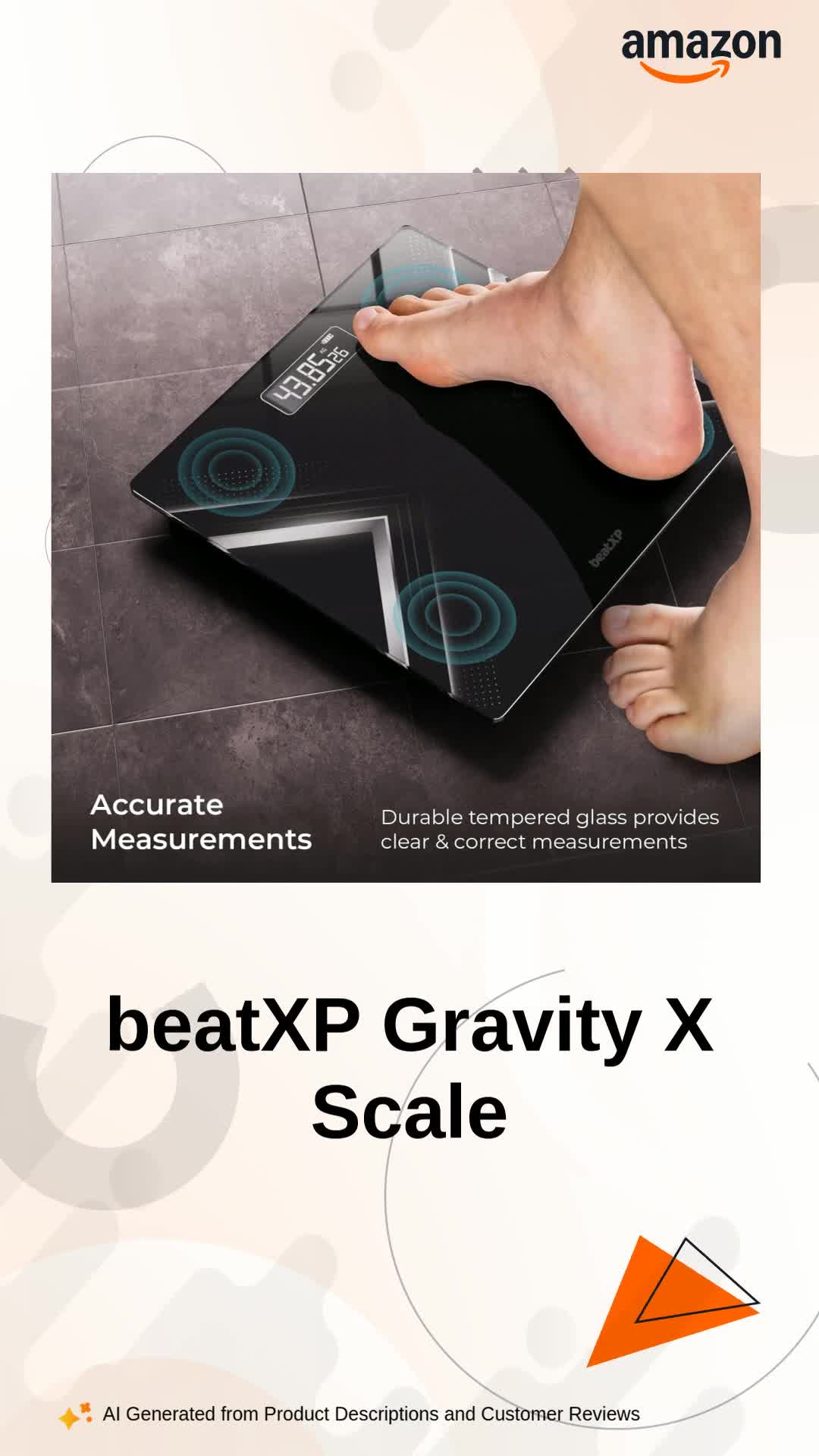 beatXP Gravity X Digital Weight Machine For Body Weight With Thick